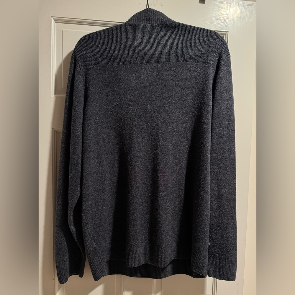 Geoffrey Beene cardigan sweater quarter zipper - Picture 2 of 5